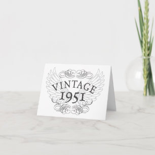 1951 Vintage with Wings Card