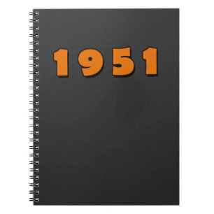 1951 vintage year notebook