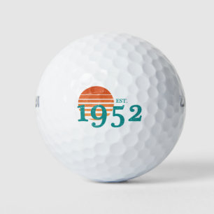 1952 70th Birthday Vintage Sunset Golf Balls