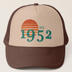 1952 70th Birthday Vintage Sunset Trucker Hat