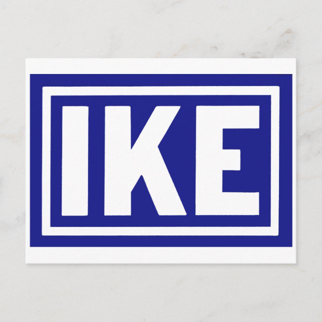 1952 Blue Ike Postcard (Front)