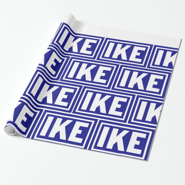 1952 Blue Ike Wrapping Paper (Unrolled)