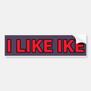 1952 I Like IKE Election Bumper Sticker