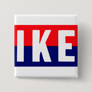 1952 Ike for President 15 Cm Square Badge