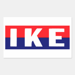1952 Ike for President Rectangular Sticker