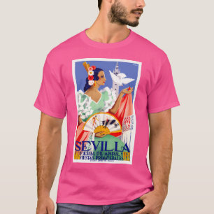 1952 Seville Spain April Fair Poster T-Shirt