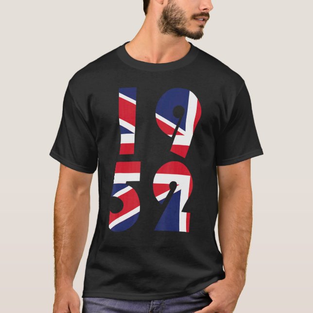 1952 Union Jack Queen's 70th Platinum Jubilee T-Shirt (Front)