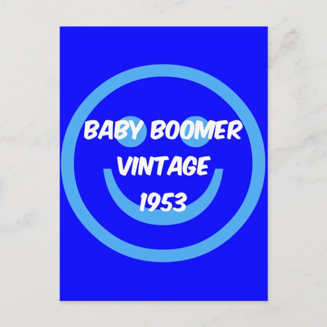 1953 baby boomer postcard (Front)