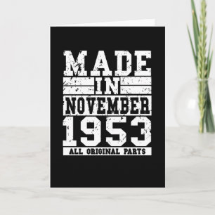 1953 Birthday November Vintage Saying Card