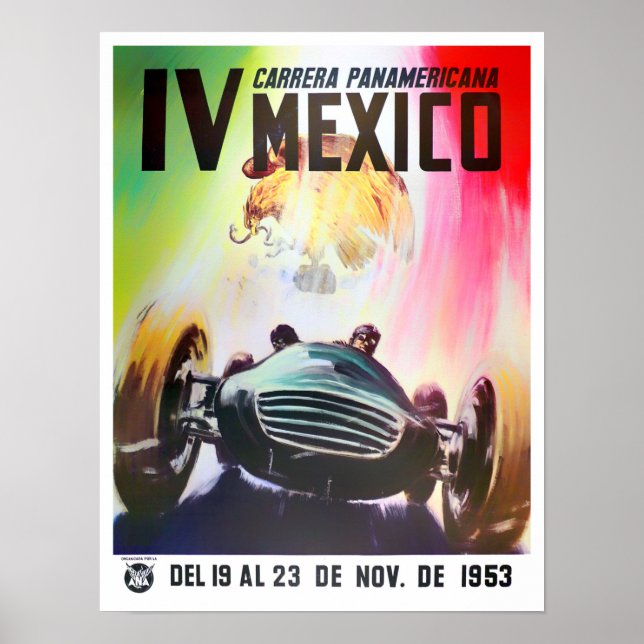 1953 Carrera Panamericana vintage racing Poster (Front)
