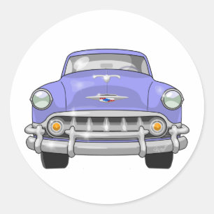 1953 Chevrolet Bel Air Front View Classic Round Sticker