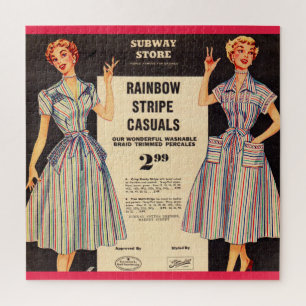 1953 Gimbels Subway Store dress ad Jigsaw Puzzle