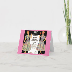 1953 Gimbels Subway Store dress ad Note Card