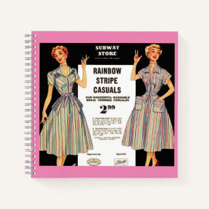 1953 Gimbels Subway Store dress ad Notebook