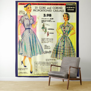1953 Gimbels Subway Store dress sale ad Tapestry