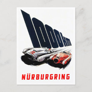 1953 Nurburgring 1000km vintage racing Postcard