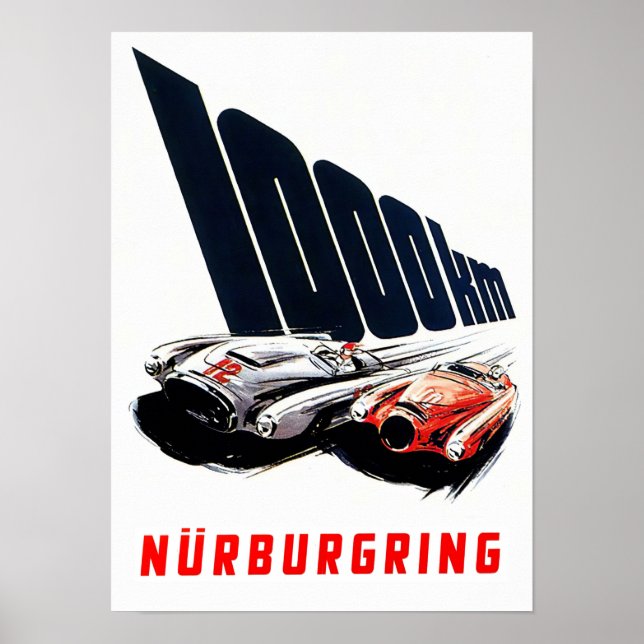 1953 Nurburgring 1000km vintage racing Poster (Front)