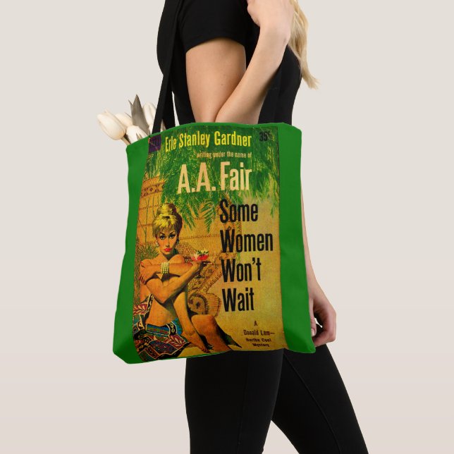 1953 pulp novel cover Some Women Won’t Wait Tote Bag (Close Up)