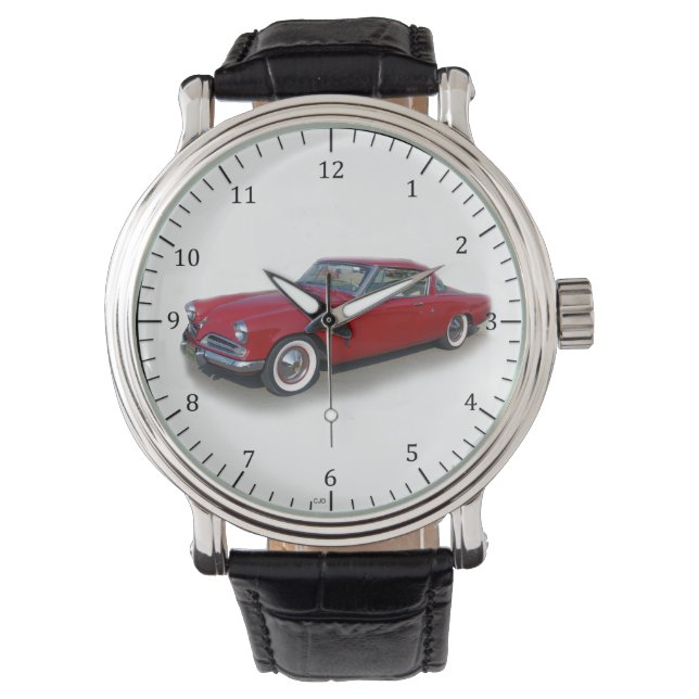 1953 red classic car watch (Front)