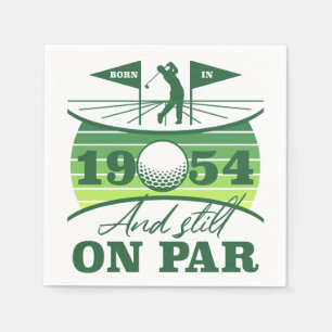 1954 70th Birthday Golf Humour Napkin