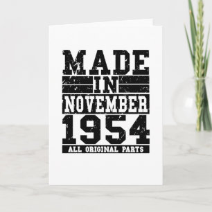 1954 Birthday November Vintage Saying Card
