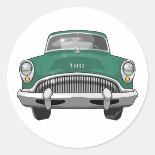 1954 Buick Roadmaster Classic Round Sticker