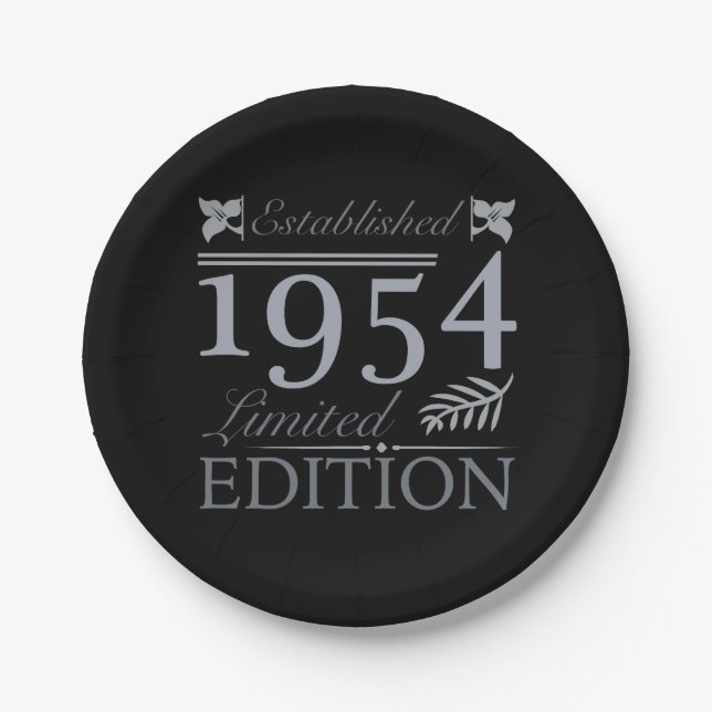 1954 Limited Edition 70 Years Old Paper Plate (Front)