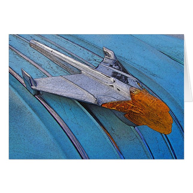 1954 Pontiac Hood Ornament Cards (Front Horizontal)