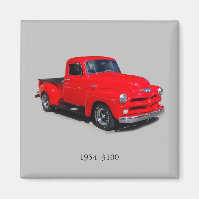 1954 red 3100 pickup magnet (Front)