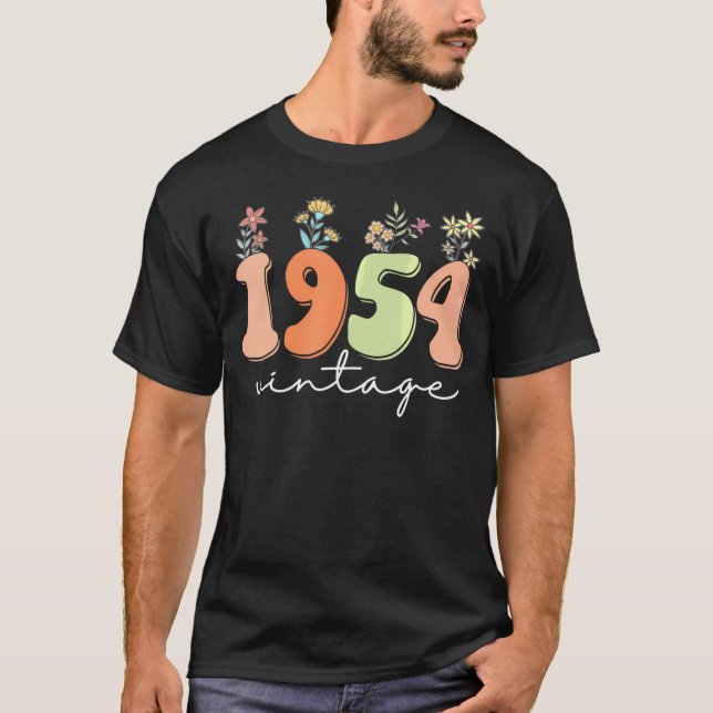1954 Wildflowers 69 Years Old 69Th Birthday Women T-Shirt (Front)