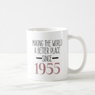 1955 70 Years Old Birthday Gifts For Women Coffee Mug