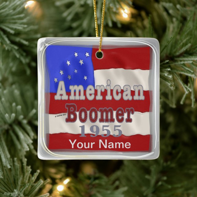 1955 Baby Boomer Birthday custom ornaments  (Tree)