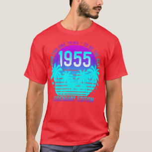 1955 Birthday 66th Vintage Aesthetic Sunset Palm 6 T-Shirt