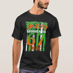 1955 Birthday 67th Year Old Irish Ireland Us Flag T-Shirt