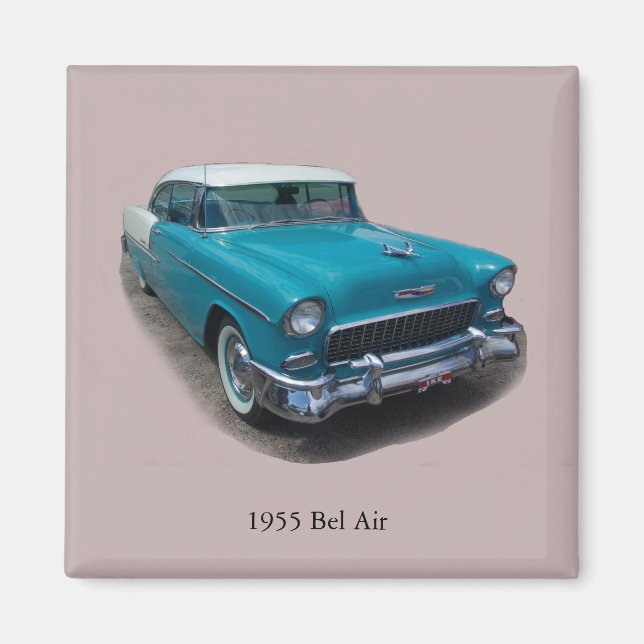 1955 Blue/White Bel Air magnet (Front)