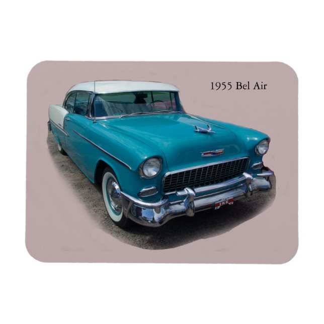 1955 Blue/White Bel Air magnet (Horizontal)