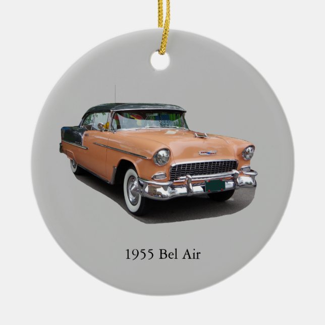 1955 Brown Bel Air ornament (Front)