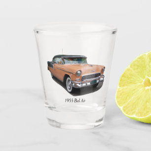 1955 Brown Bel Air shot glass