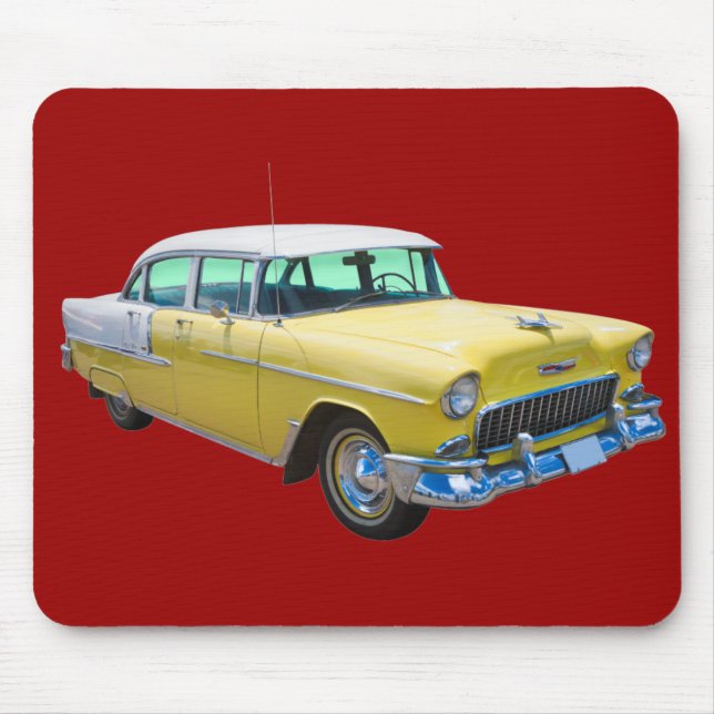 1955 Chevrolet Bel Air Antique Car Mouse Mat (Front)