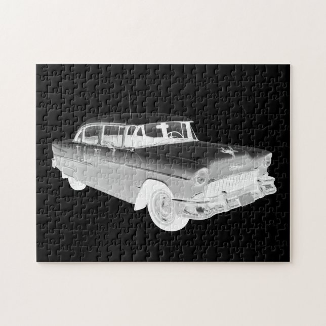 1955 Chevrolet Bel Air Classic Car Art Jigsaw Puzzle (Horizontal)