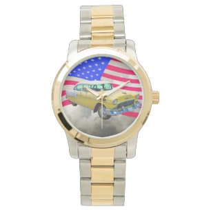 1955 Chevrolet Bel Air With American Flag Watch