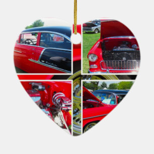 1955 Chevrolet Sedan Collage Ceramic Tree Decoration