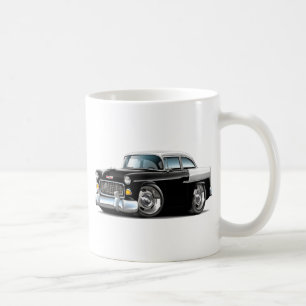 1955 Chevy Belair Black-White Car Coffee Mug