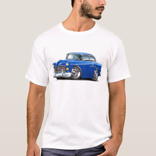 1955 Chevy Belair Blue Car T-Shirt (Front)