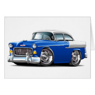 1955 Chevy Belair Blue-White Car
