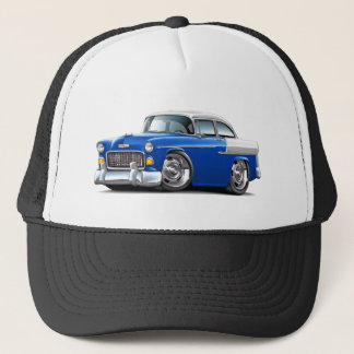 1955 Chevy Belair Blue-White Car Trucker Hat