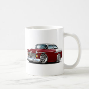 1955 Chevy Belair Maroon-White Car Coffee Mug
