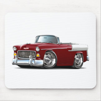 1955 Chevy Belair Maroon-White Convertible Mouse Mat