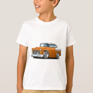 1955 Chevy Belair Orange-White Car T-Shirt