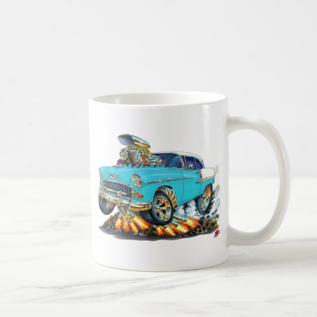 1955 Chevy Belair Turquoise Car Coffee Mug (Right)